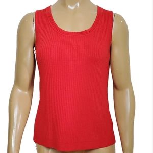 NWT Linda Matthews Ribbed Tank Top
